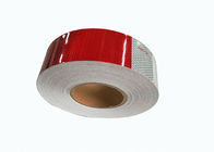 Red And White Retro Adhesive Reflective Tape For Vehicles  , Reflective Marking Tape