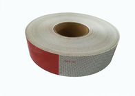 Red And White Retro Adhesive Reflective Tape For Vehicles  , Reflective Marking Tape