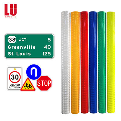 10 Year High Intensity Prismatic Print Self Adhesive Printable Reflective Road Sign Vinyl HIP Reflective Sheeting Film Material