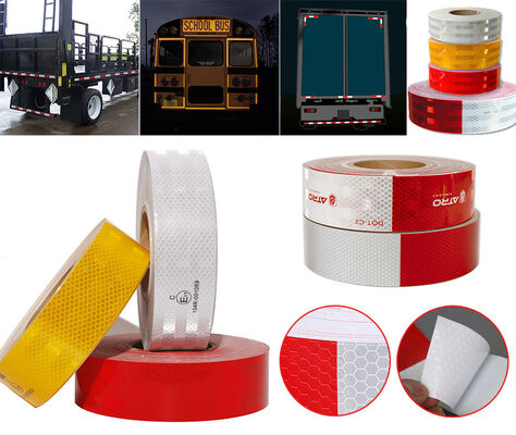 다이아몬드 등급 미르코 프리스마틱 자동차 액세서리 반사 경고 노란색 안전 반사 스티커 롤 반사 테이프 트럭