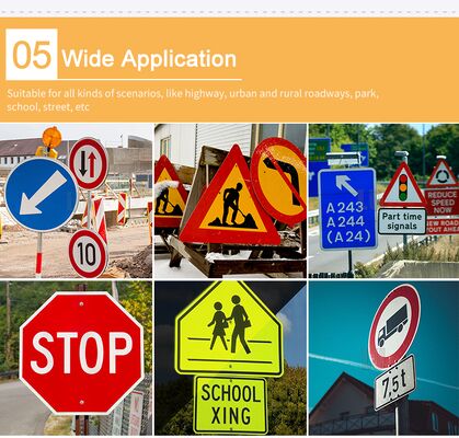 높은 가시성 교통 표지판을 위한 10년 자체 접착 형광 황록색 라임 마이크로 프리즘 반사 시트 필름