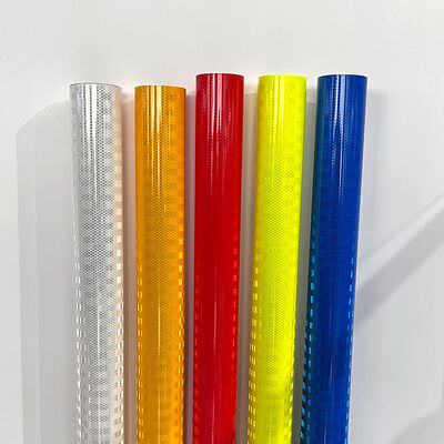 버스 교통 표지판을 위한 높은 가시성 형광 라임 황록색 아크릴 프리즘 반사 시트