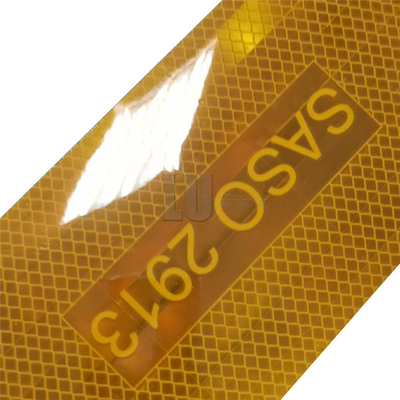 공장 공급 PET 금속화 Hi Vis 노란색 Saso 2913 자동차 트럭 반사 테이프 반사 재료