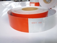 High Visibility Red White Reflective Tape For Vehicle 6 Inchx6 Inch