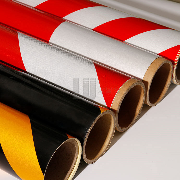 이중색 주의 표지판 복고 반사 테이프 시트 비스듬한 색깔