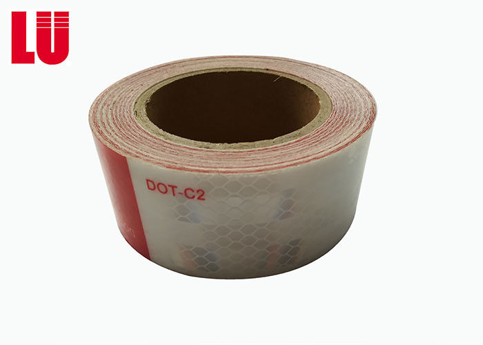 트럭을 위한 가벼운 명확한 빨강과 백색 사려깊은 안전 테이프 2inch*25m 1inch*45.72m