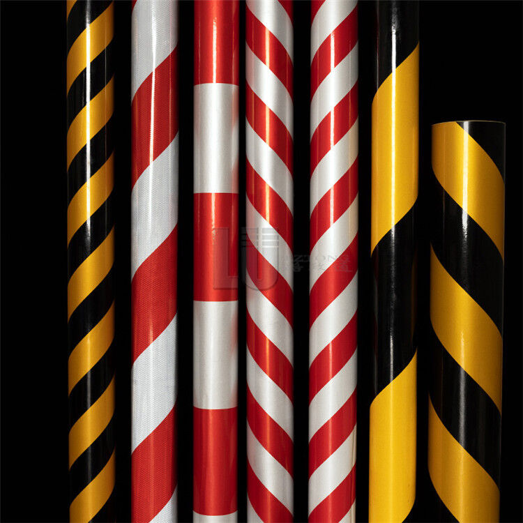 대각선 반사 필름 빨간색과 흰색 반사 테이프 교통 안전 경고 테이프 노란색과 검정색 반사 필름