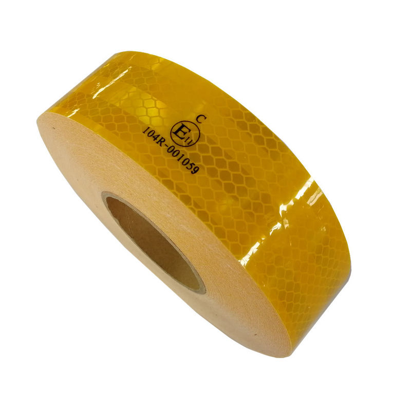50mm*45.72m 크기 노란색 반사 테이프 반사 스티커 3 ~ 5 년 내구성