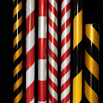 대각선 반사 필름 빨간색과 흰색 반사 테이프 교통 안전 경고 테이프 노란색과 검정색 반사 필름