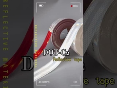 접착제 방수 레트로 트럭 DOT C2 교통 안전을위한 빨간색과 흰색 반사 테이프